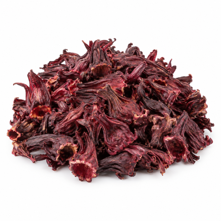 Dried Hibiscus Calyces on White-1